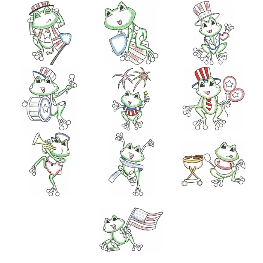 Vintage 4th of July Froggies