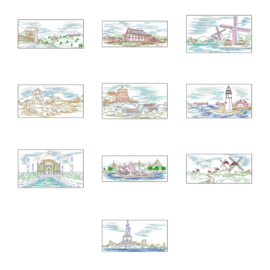 Vintage Famous Buildings