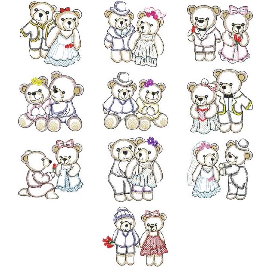 Vintage Bears In Love