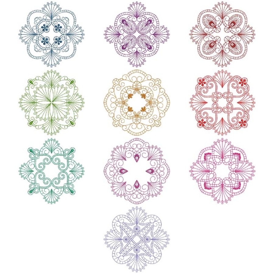 Redwork Quilt Blocks 7