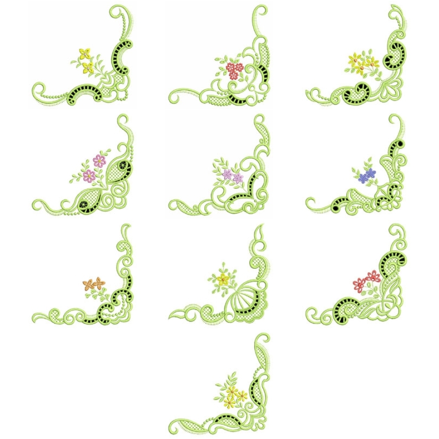 Heirloom Cutwork Corners 2