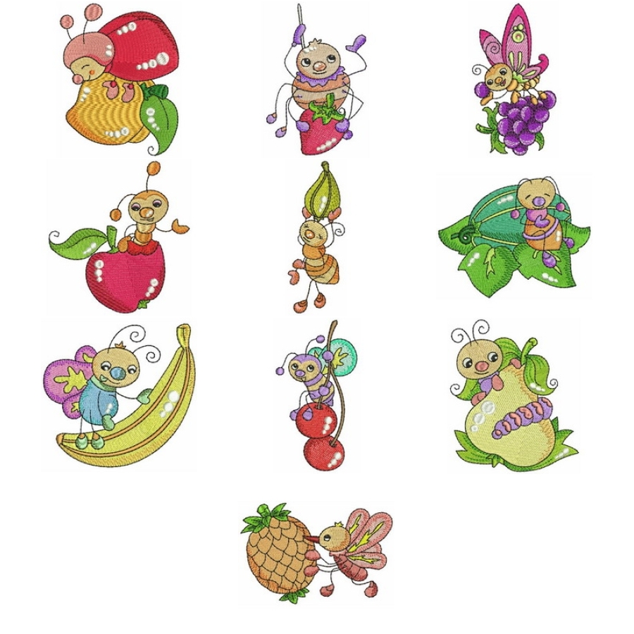 Bugs with Fruits