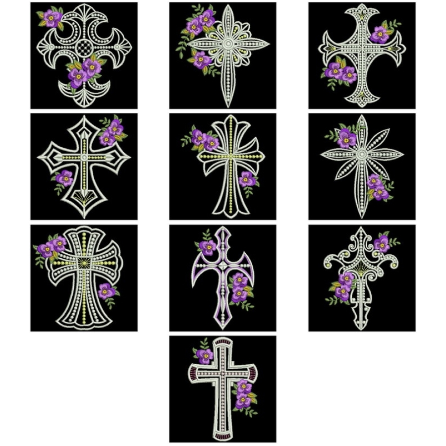 Decorative Pansy Cross