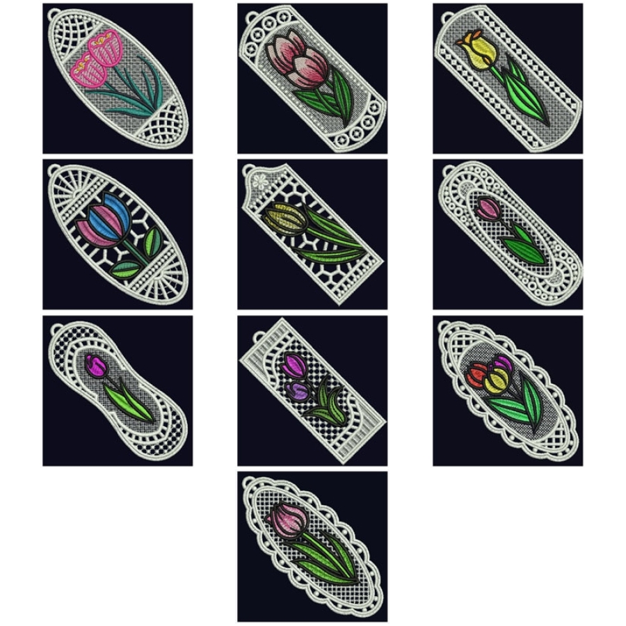 FSL Floral Bookmarks