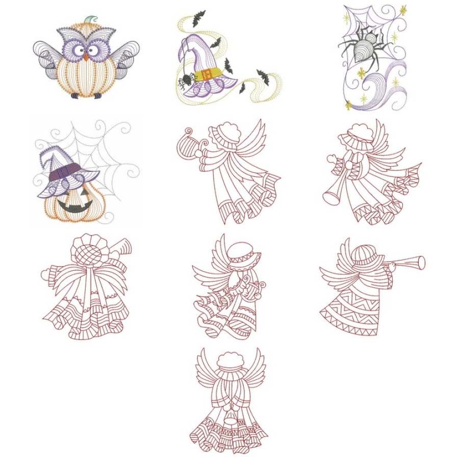Redwork Sunbonnet Angels