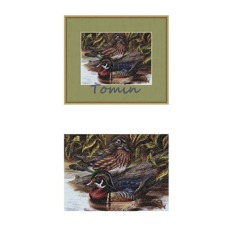 Mandarin Ducks photo stitch 2 sizes