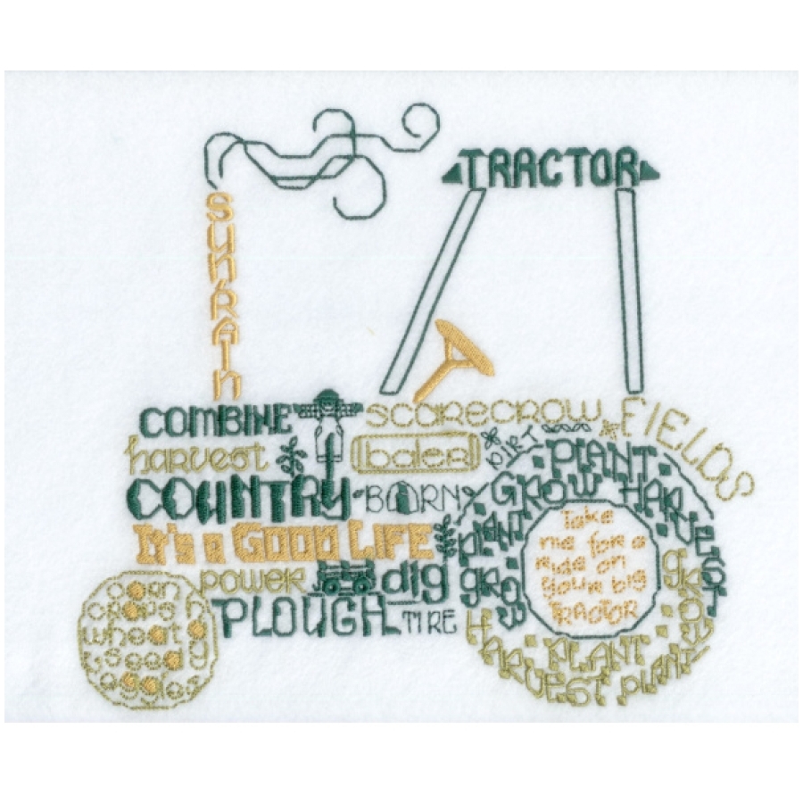 Lets Tractor Satin Stitch 