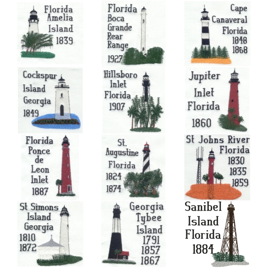 Georgia And Florida Lighthouse Blocks