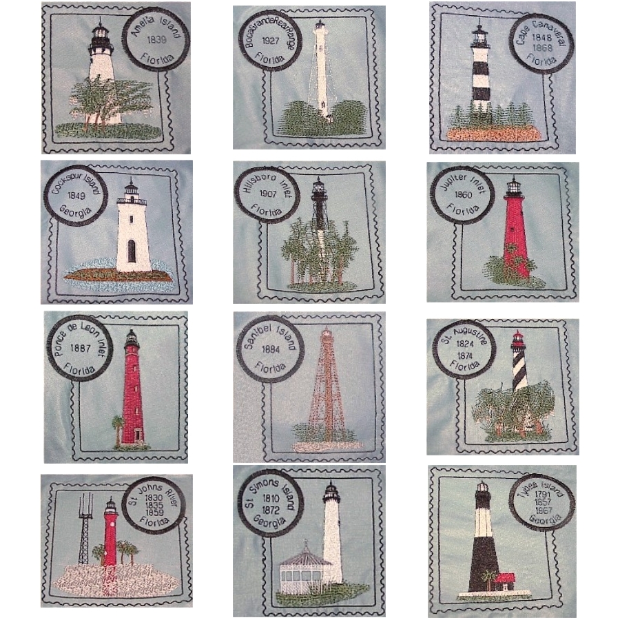 Georgia & Florida Lighthouse Stamps