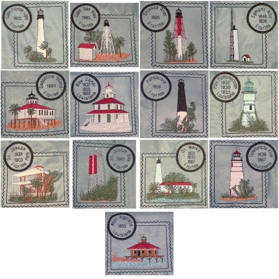 Louisiana & Florida Lighthouse Stamps