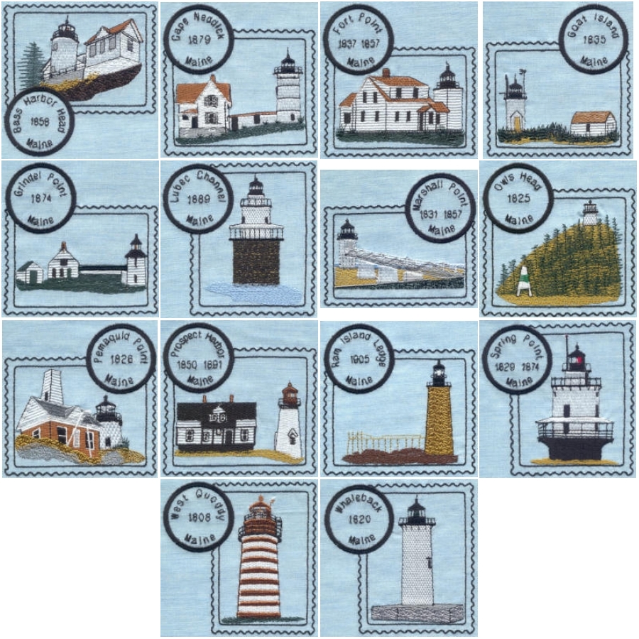 Maine Lighthouse Stamps