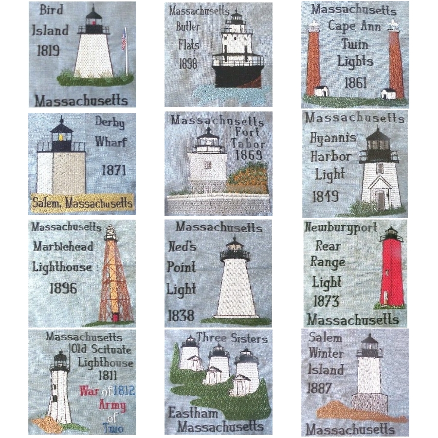 Massachusetts 1 Lighthouse Blocks