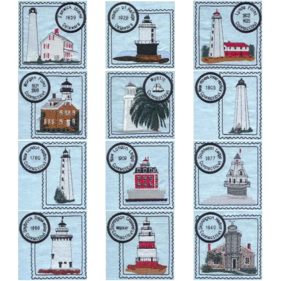 Connecticut Delaware Lighthouse Stamps