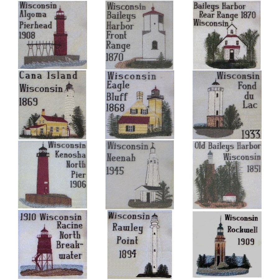 Wisconsin Lighthouse Blocks