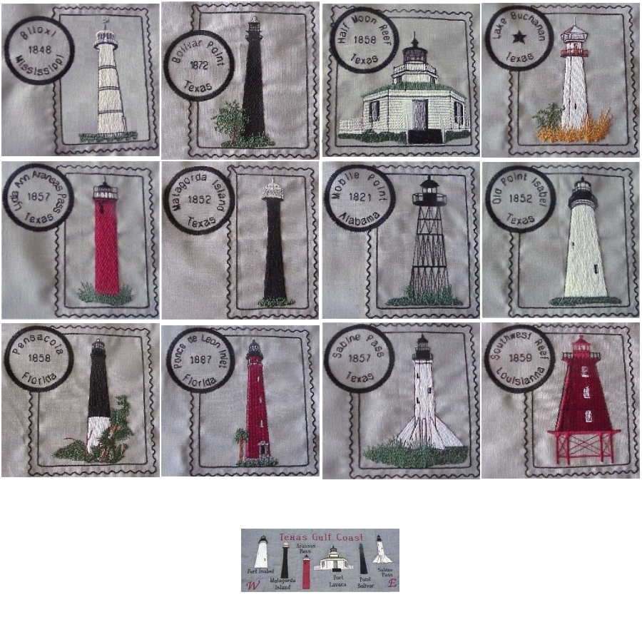 Gulf Lighthouse Stamps