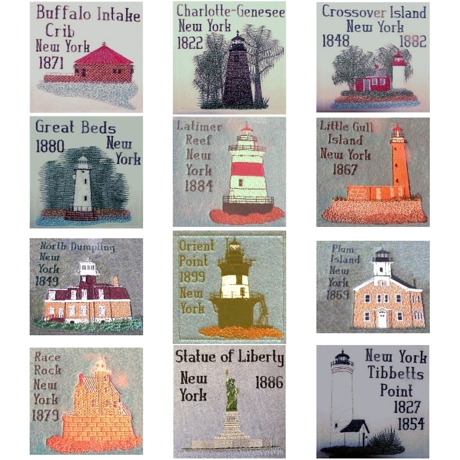 New York 2 Lighthouse Blocks