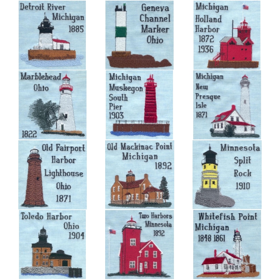 Great Lakes 2 Lighthouse Blocks