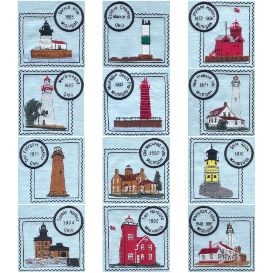 Great Lakes 2 Lighthouse Stamps
