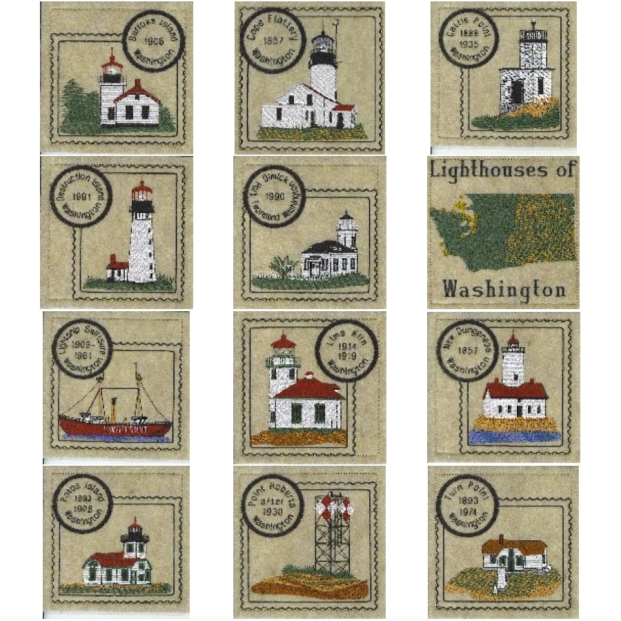 Washington 2 Lighthouse Stamps