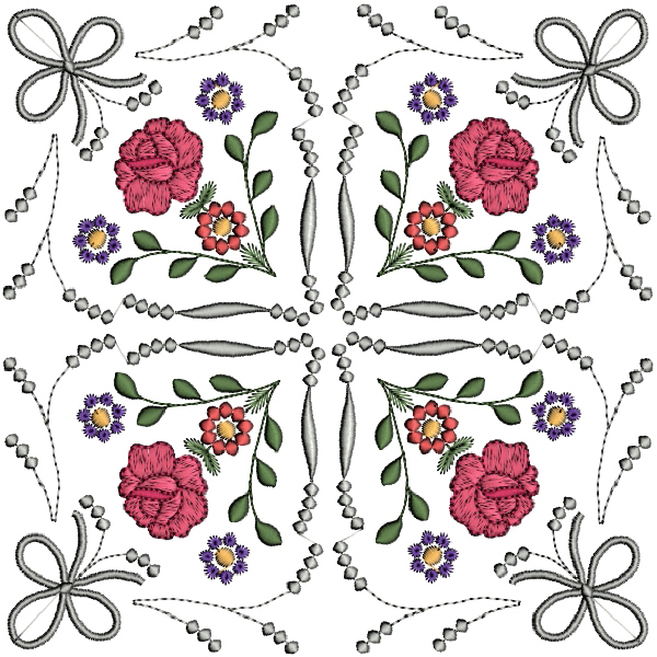 Floral Quilt Blocks Large -7