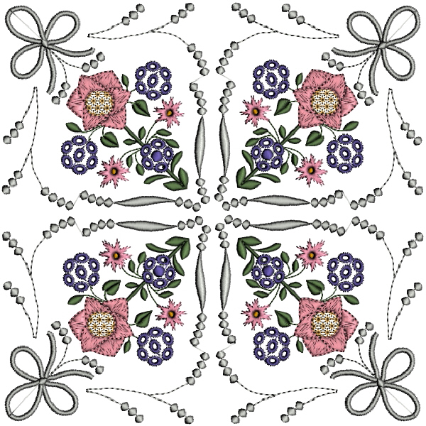 Floral Quilt Blocks Large -8