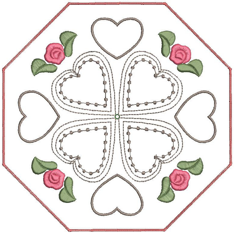 Hearts and Roses Candlewick Quilt -4