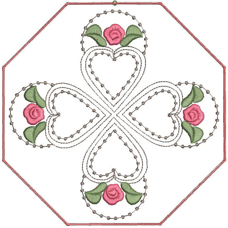 Hearts and Roses Candlewick Quilt -7