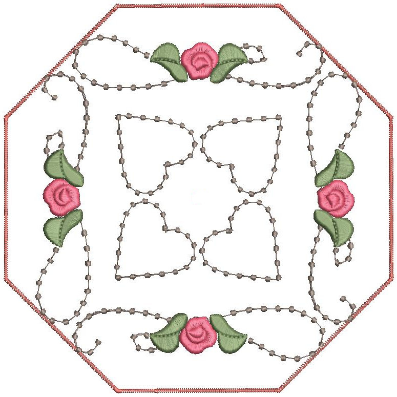 Hearts and Roses Candlewick Quilt -8
