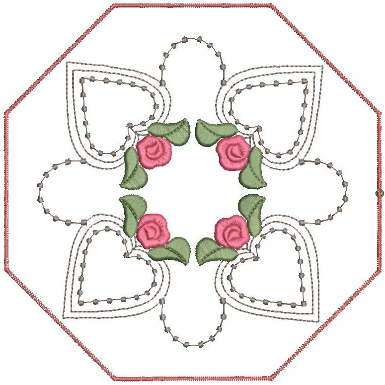 Hearts and Roses Candlewick Quilt -10