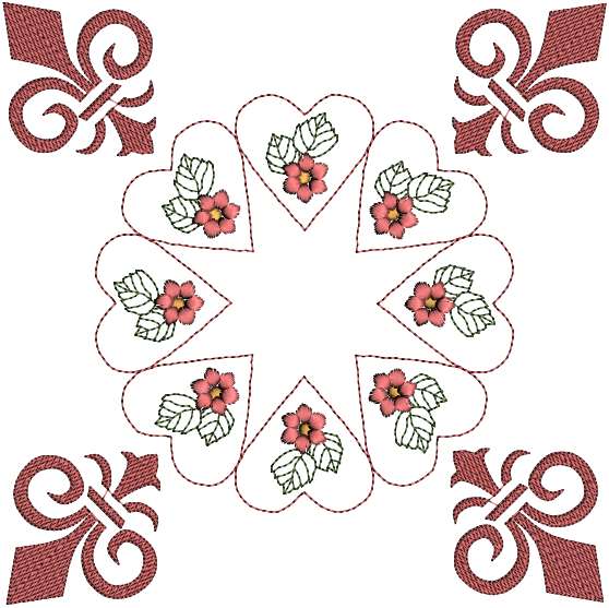 Fleur de Lis Quilt-7