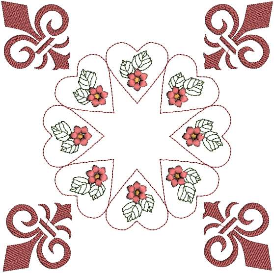 Fleur de Lis Quilt-7