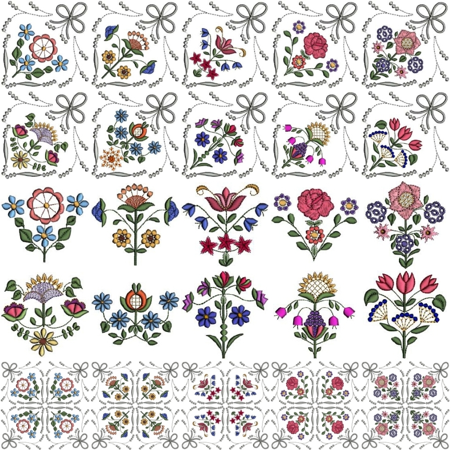 Floral Quilt Value set 1 