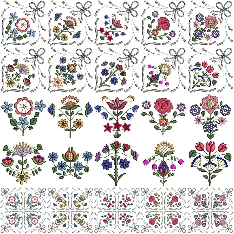 Floral Quilt Value set 1 