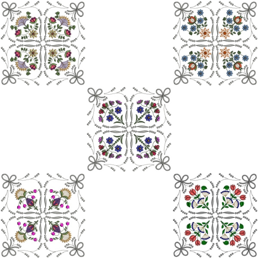 Floral Quilt Value set 1 