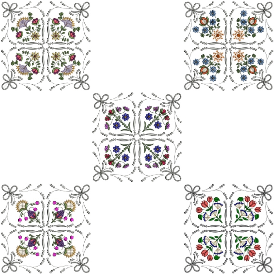 Floral Quilt Value Set 3 