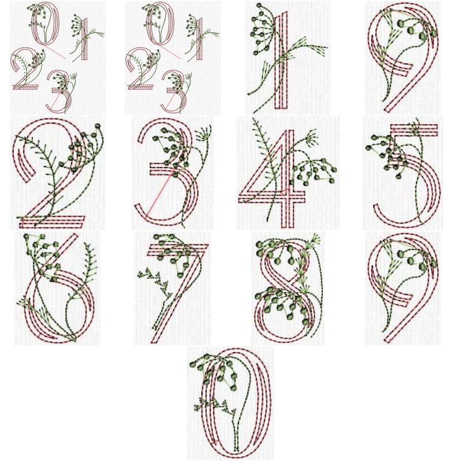 Cow Parsley Numerals 