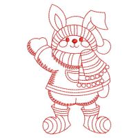 Redwork Rabbit Design Redwork Bunny
