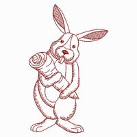 Redwork Bunny 2