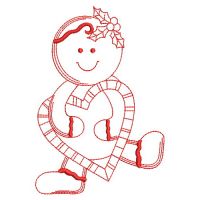 Redwork Gingerbread Redwork Gingerbread 3