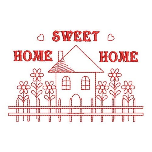 Redwork Sweet Home-4