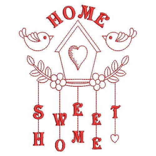 Redwork Sweet Home-5