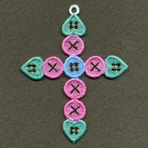 FSL Crosses Ornaments 2-12