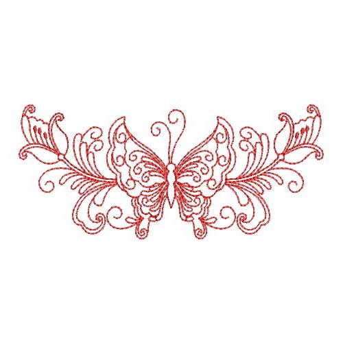 Redwork Heirloom Butterfly 3-5