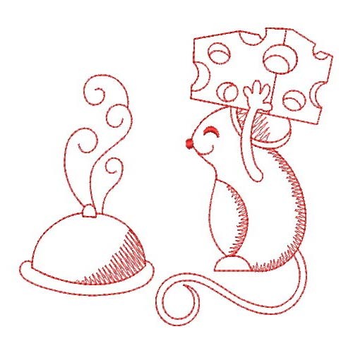 Redwork Mouse-9