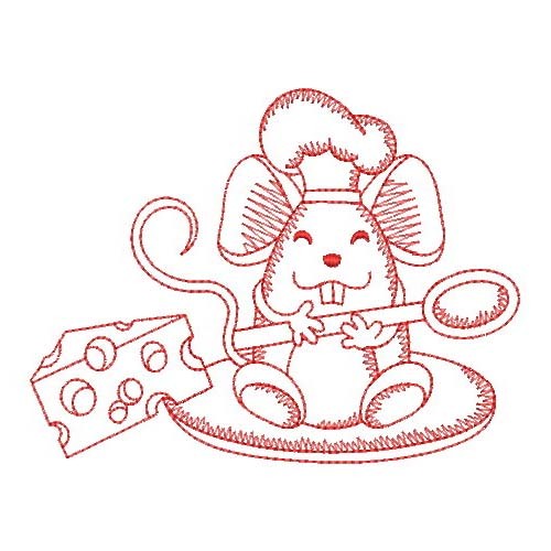 Redwork Mouse-12