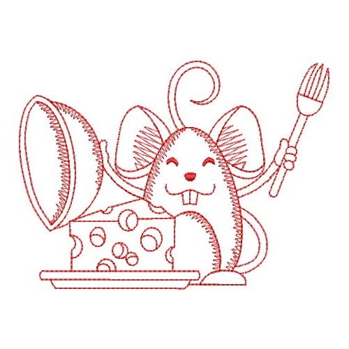 Redwork Mouse-13