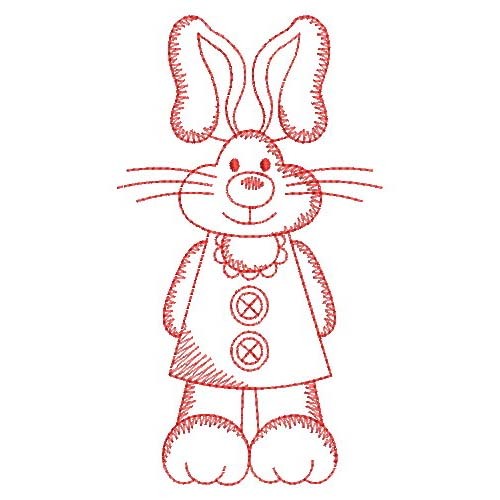 Redwork Rabbit | OregonPatchWorks