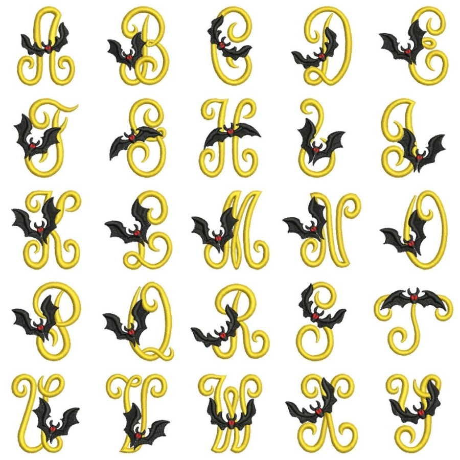 Halloween Bat Alphabets 