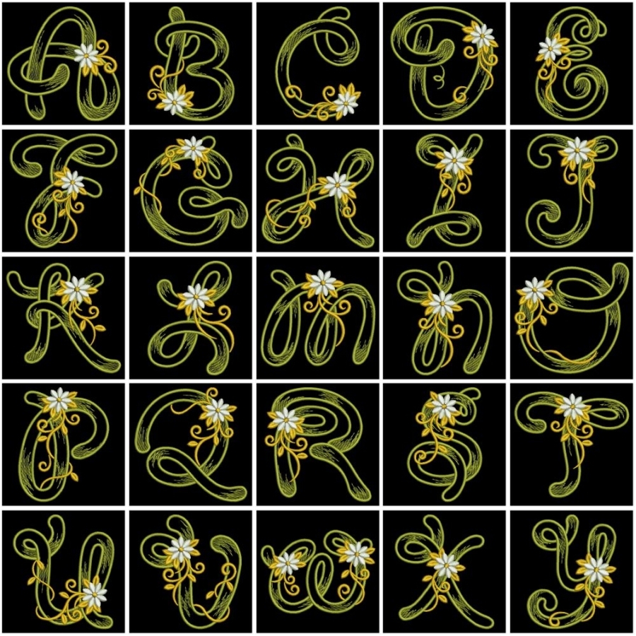 Floral Alphabets 