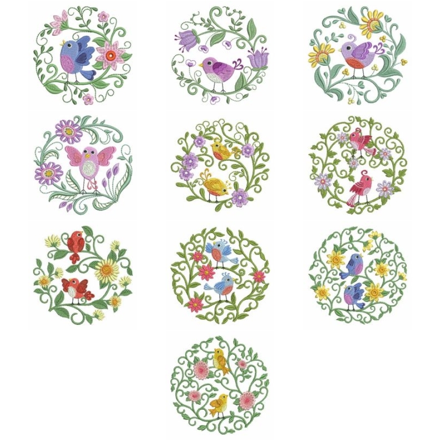 Folk Art Birds 